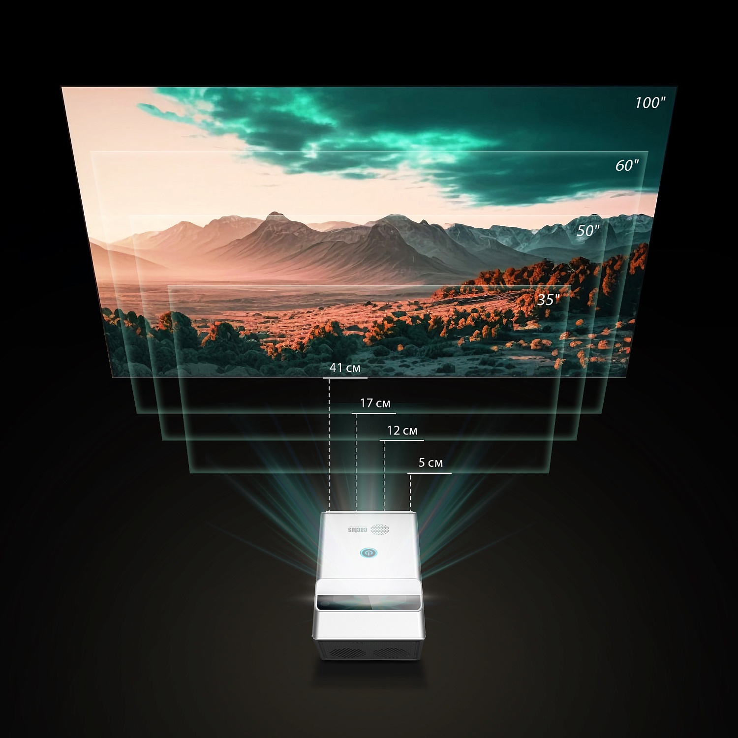 Проектор Cactus CS-PRU.03WT.WUXGA-A DLP 6500Lm (1920x1080) 2000:1 ресурс лампы:30000часов 1xUSB typeA 1xHDMI 1.5кг