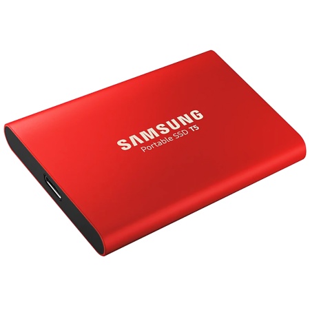 1.8" 500GB Samsung T5 External SSD MU-PA500R/WW USB 3.1 Gen 2 Type-C, Up to 540MB/s, Red, RTL {5} MU-PA500R/WW (919382)