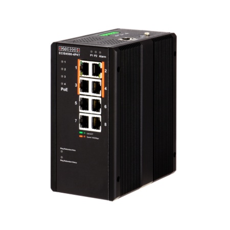 4 10/100/1000 BASE-T PoE+ Ports , 4 10/100/1000 BASE-T Ports Industrial Gigabit Ethernet Switch Edge-corE ECIS4500-4P4T