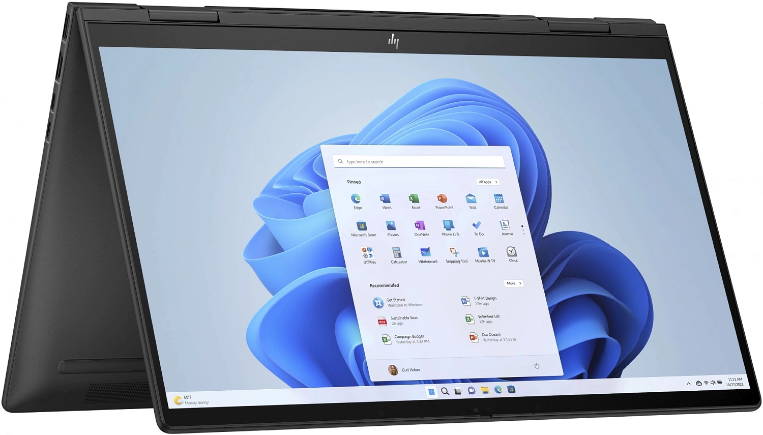 Ноутбук HP Envy x360 A1UW9EA Ryzen 7 7730U 16Gb SSD1Tb AMD Radeon 15.6" OLED Touch FHD (1920x1080) Windows 11 Home black WiFi BT Cam