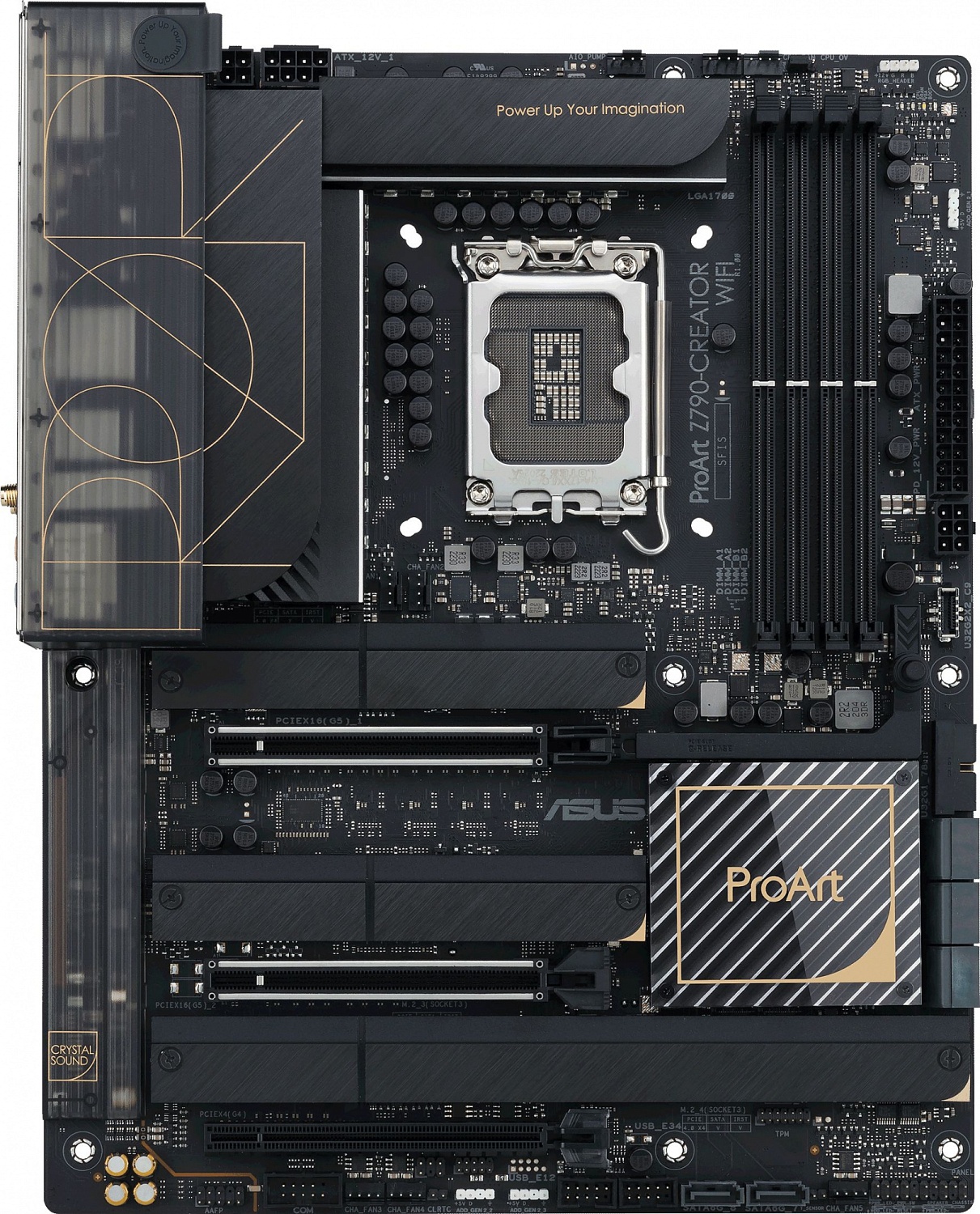 Материнская плата ASUS PROART Z790-CREATOR WIFI, LGA1700, Z790, 4*DDR5, HDMI, 8xSATA3 + RAID, M2, Audio, Gb LAN, USB 3.2, USB 2.0, ATX; 90MB1DV0-M0EAY0