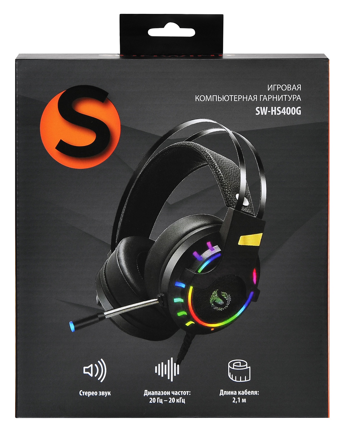 Наушники с микрофоном SunWind SW-HS400G черный 2.1м мониторные оголовье (1422132)