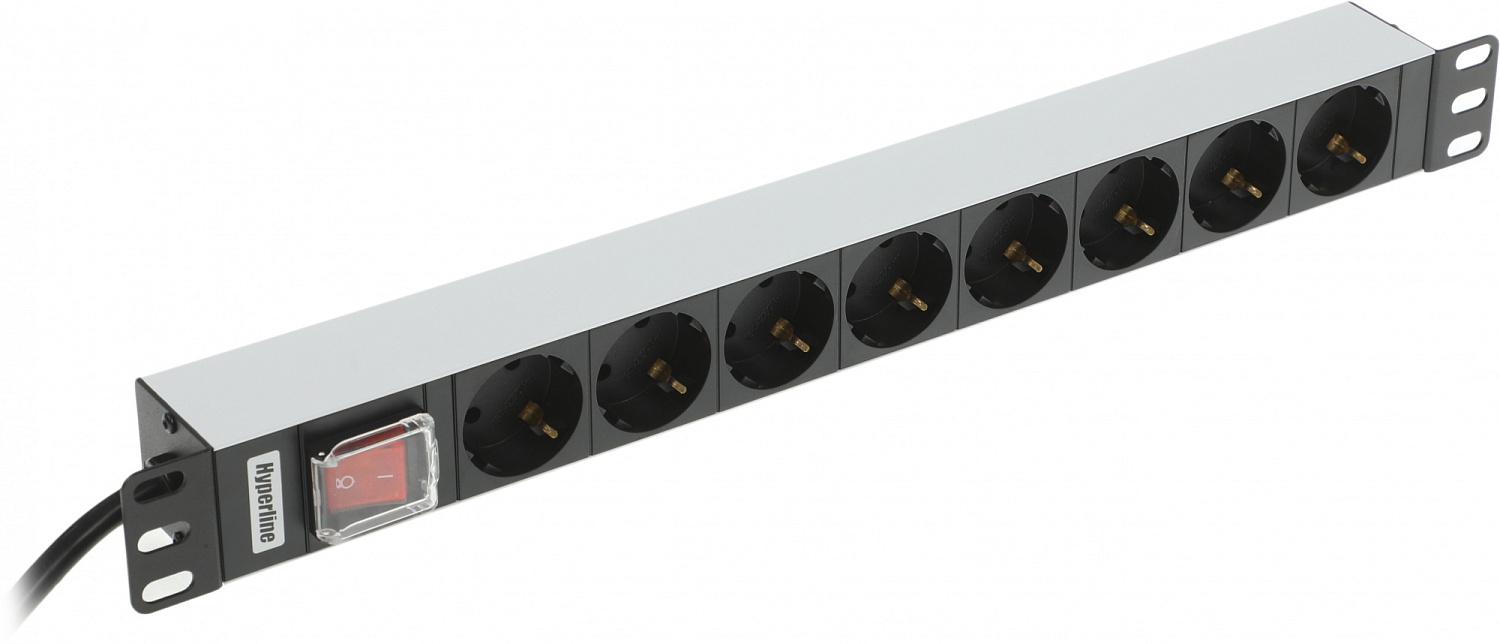 Блок распределения питания Hyperline SHT19-8SH-S-2.5EU гор.размещ. 8xSchuko базовые 16A Schuko 2.5м Блок распределения питания Hyperline SHT19-8SH-S-2.5EU гор.размещ. 8xSchuko базовые 16A Schuko 2.5м