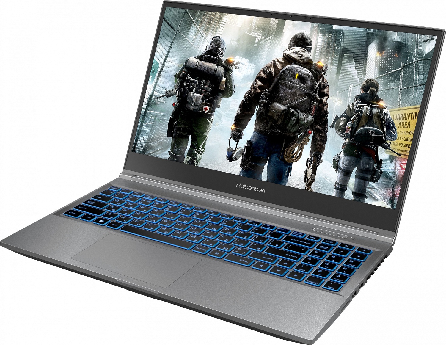 Ноутбук Maibenben X527 Core i7 12650H 16Gb SSD512Gb NVIDIA GeForce RTX4050 6Gb 15.6" IPS FHD (1920x1080) Linux grey WiFi BT Cam 4100mAh (X527FSFMLGRE0)
