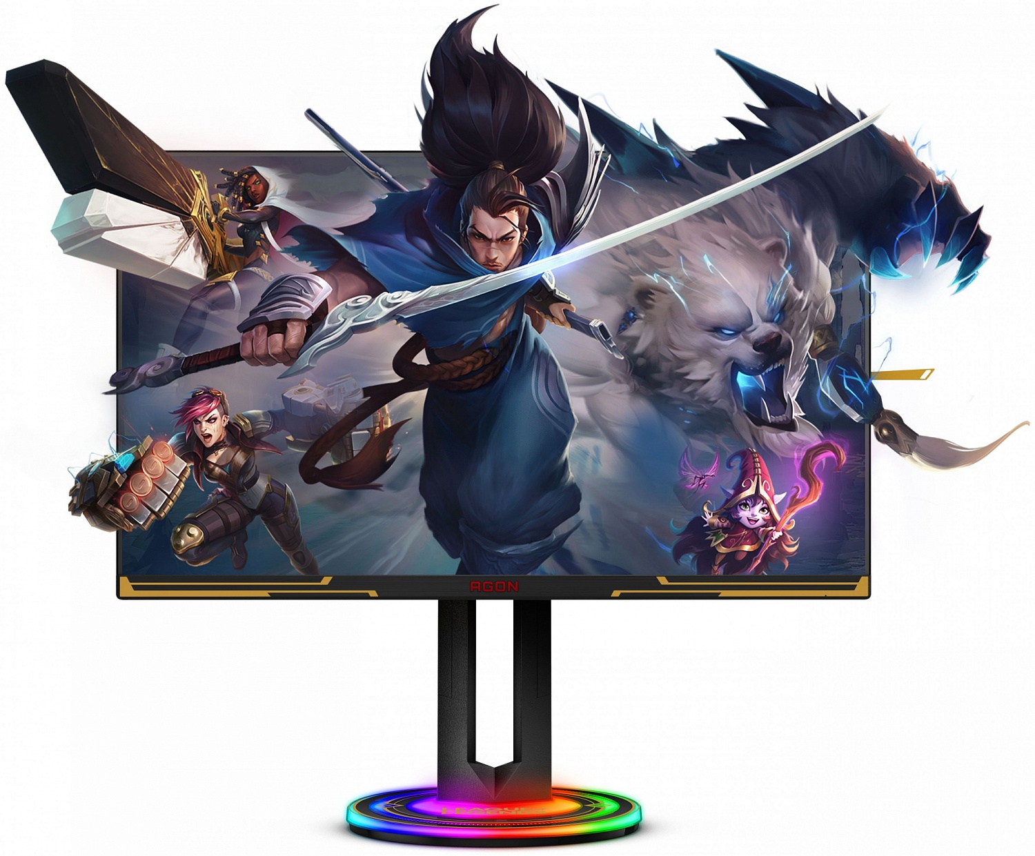 Монитор AOC 27" Agon AG275QXL черный IPS LED 1ms 16:9 HDMI M/M матовая HAS Piv 400cd 178гр/178гр 2560x1440 170Hz DP 2K USB 7.84кг
