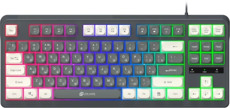 Клавиатура Оклик 711G серый/белый USB for gamer LED (1790385)