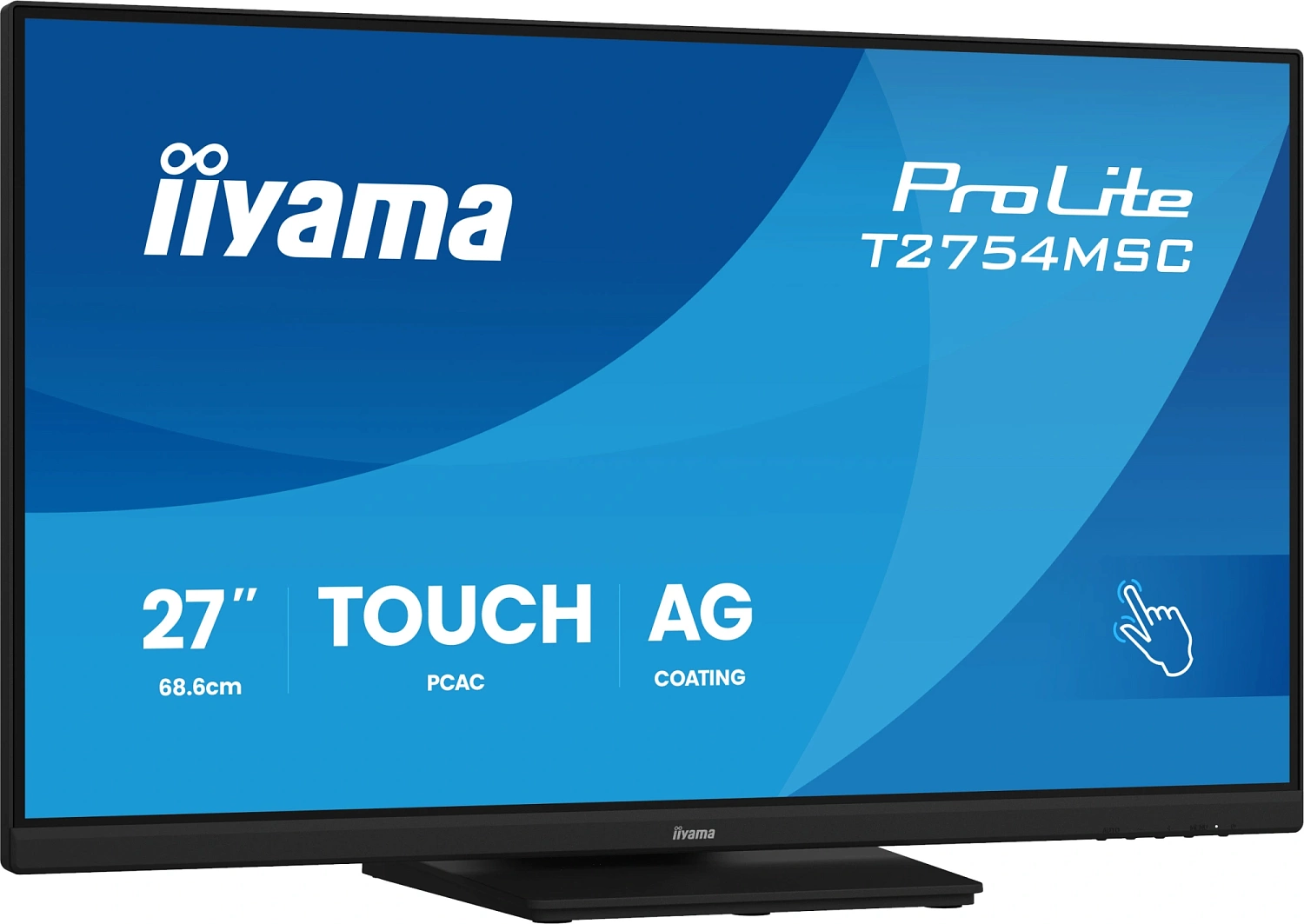 Монитор Iiyama 27" ProLite T2754MSC-B2AG черный IPS LED 4ms 16:9 HDMI M/M глянцевая HAS 1000:1 300cd 178гр/178гр 1920x1080 75Hz VGA DP FHD USB Touch 2.9кг