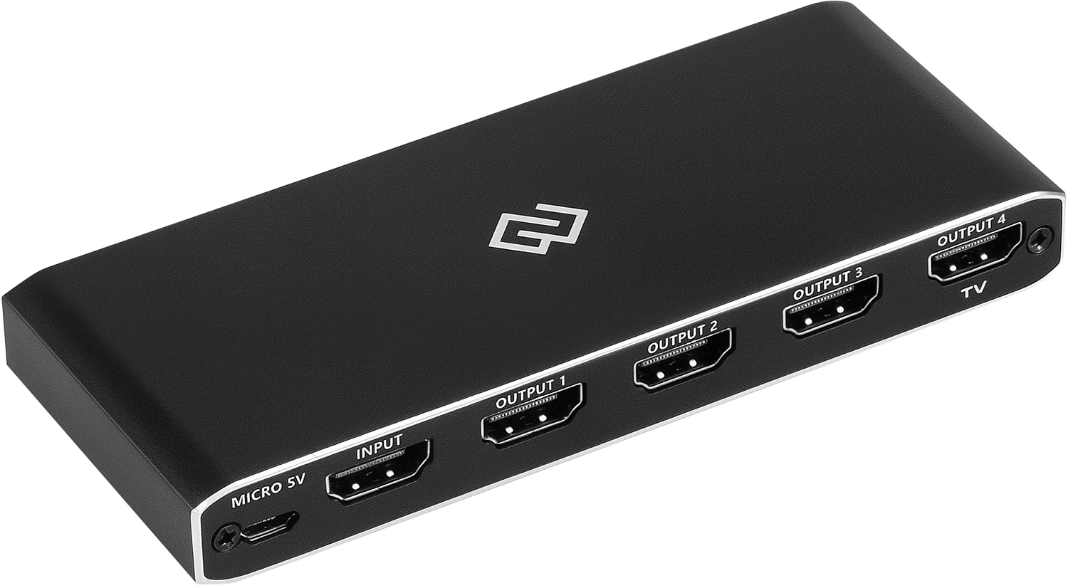 Сплиттер аудио-видео Digma DHSP-v2x4 HDMI (f)/4xHDMI (f) черный