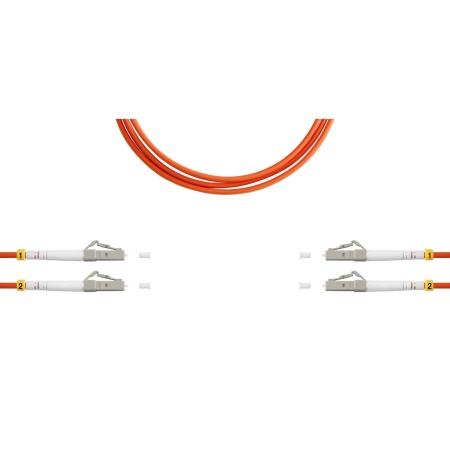 ШОС-2x3,0-2LC/U-2LC/U-MM50-3м-LSZH-OR duplex (ШОС), LC/UPC - LC/UPC, MM50, 3.0мм, LSZH, 3м