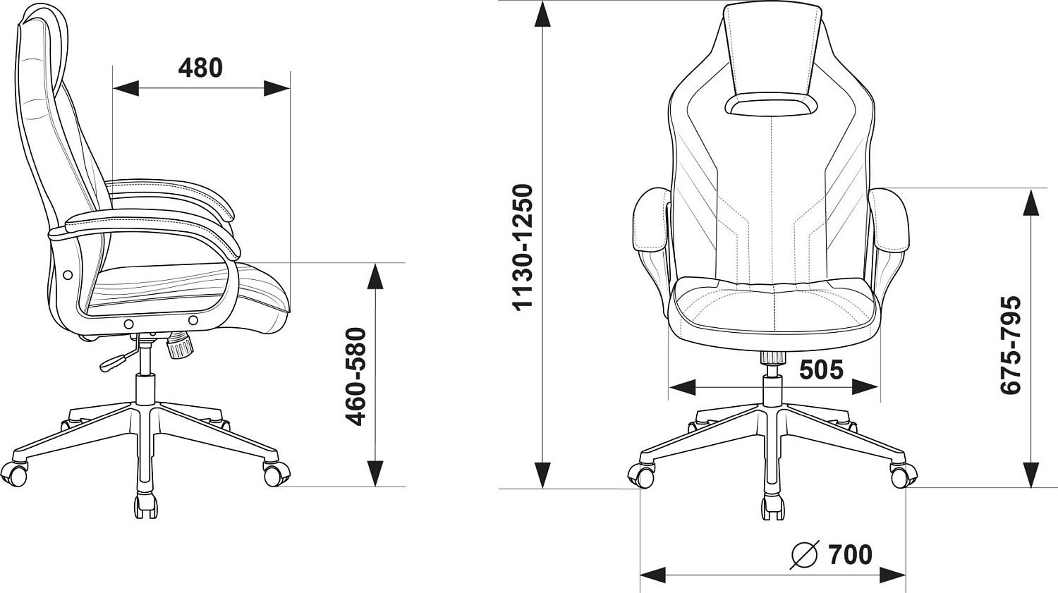 Кресло игровое Zombie VIKING 3 AERO черный/синий ткань/эко.кожа крестов. пластик