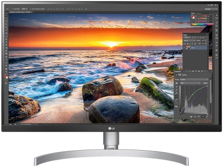 Монитор LG 27" 27UL850-W черный IPS LED 16:9 HDMI M/M матовая HAS Piv 1000:1 350cd 178гр/178гр 3840x2160 60Hz DP 4K USB 6.1кг