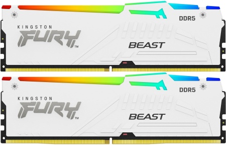 Память DDR5 2x32GB 5200MHz Kingston KF552C40BWAK2-64 Fury Beast RGB RTL Gaming PC5-41600 CL40 DIMM 288-pin 1.25В single rank с радиатором Ret