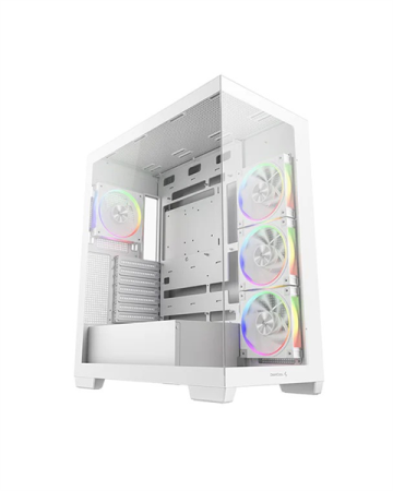 корпус Deepcool CG580 4F V2 WH без БП, боковое окно (панорама), 4x120mm ARGB PWM вентилятора, белый, ATX (R-CG580-WHADA4-G-2)