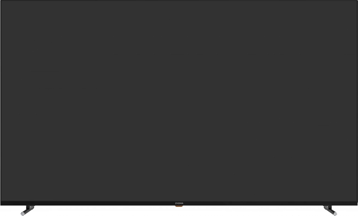 Телевизор LED Digma 65" DM-LED65UBB33 Яндекс.ТВ Frameless Metal черный 4K Ultra HD 60Hz DVB-T DVB-T2 DVB-C DVB-S DVB-S2 USB WiFi Smart TV
