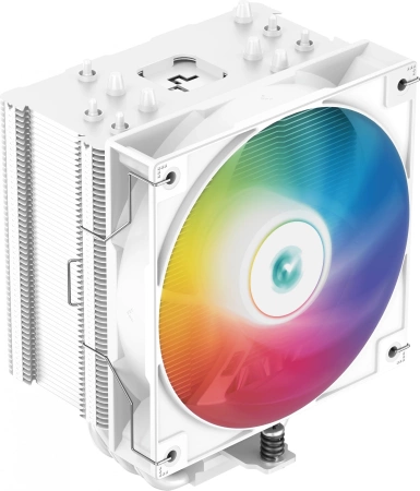 Кулер для процессора DEEPCOOL AG500 WH ARGB LGA1700/1200/115X/AM5/AM4 (12шт/кор, TDP 240W, PWM, ARGB Fan 120mm, 5 тепл. Трубок, Copper Base, белый) RET