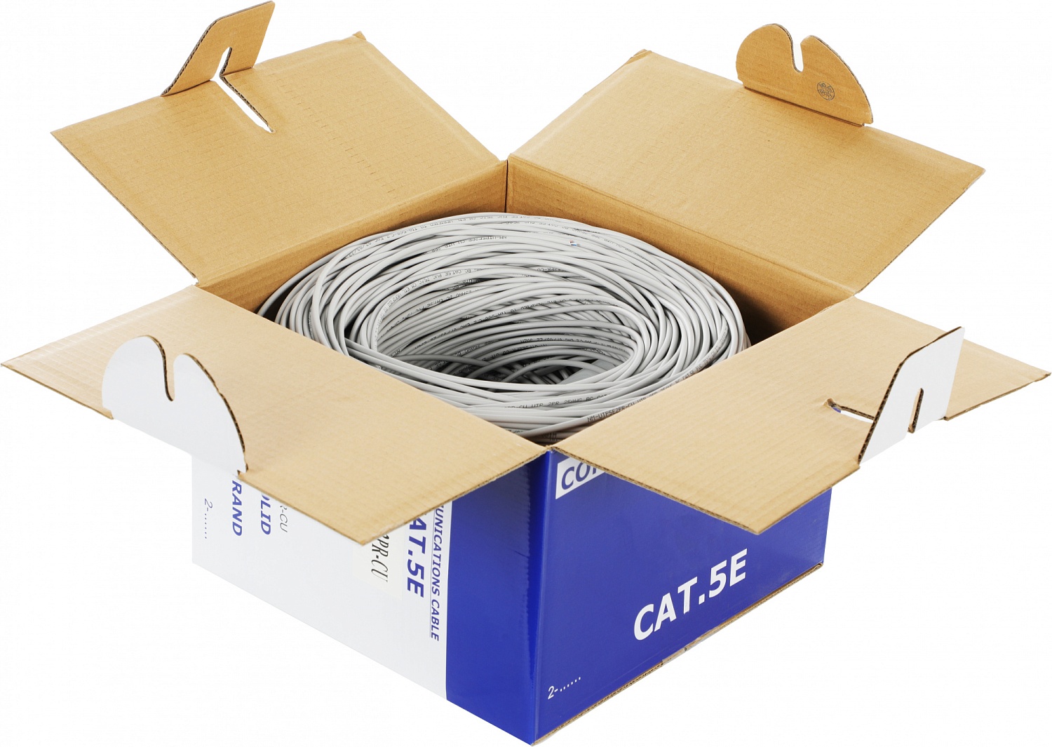 Кабель информационный Lanmaster NM-UTP5E2PR-CU кат.5E U/UTP 2X2 PVC внутренний 305м серый