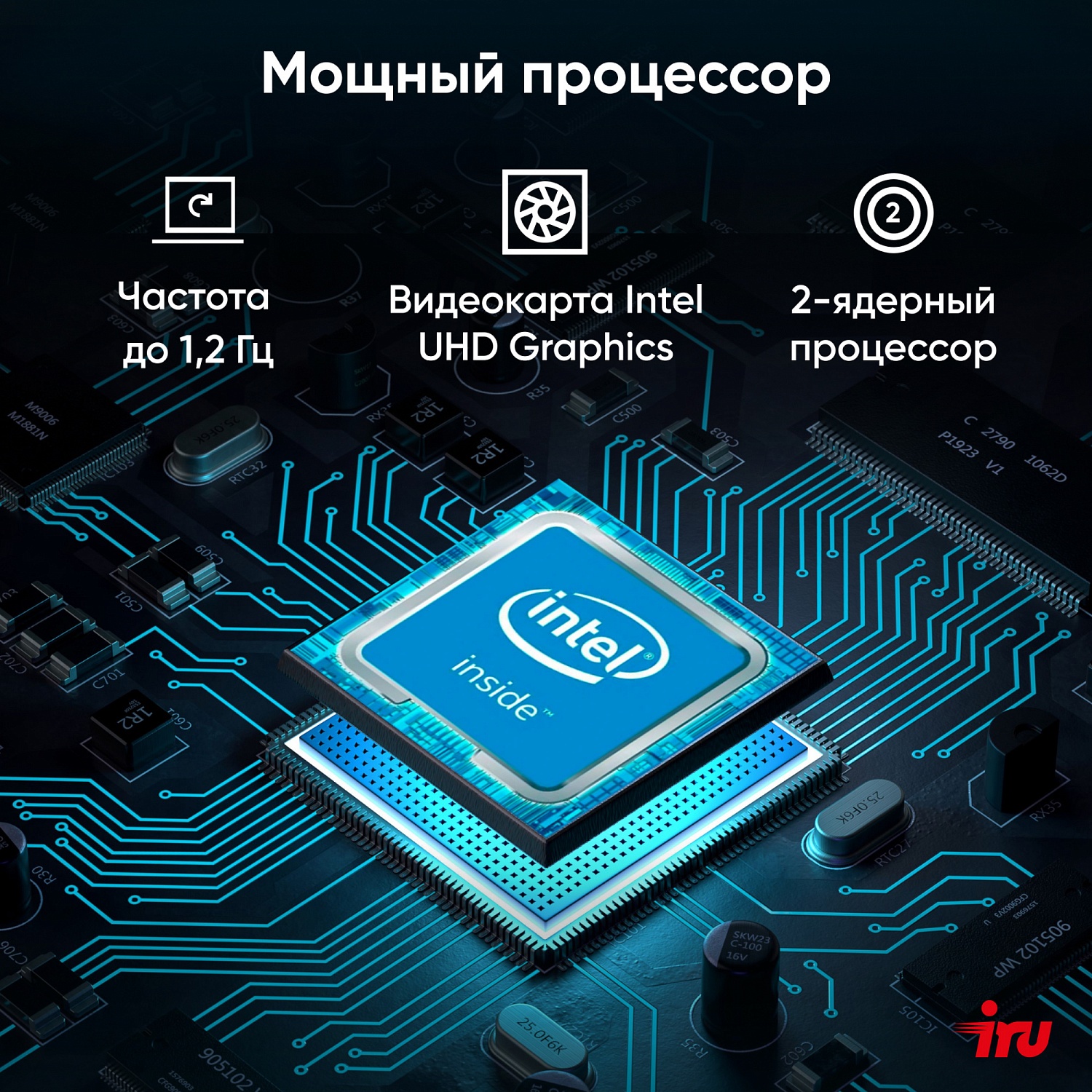 Моноблок IRU P233 23.8" Full HD i3 1005G1 (1.2) 16Gb SSD512Gb noOS GbitEth WiFi BT 120W Cam черный 1920x1080