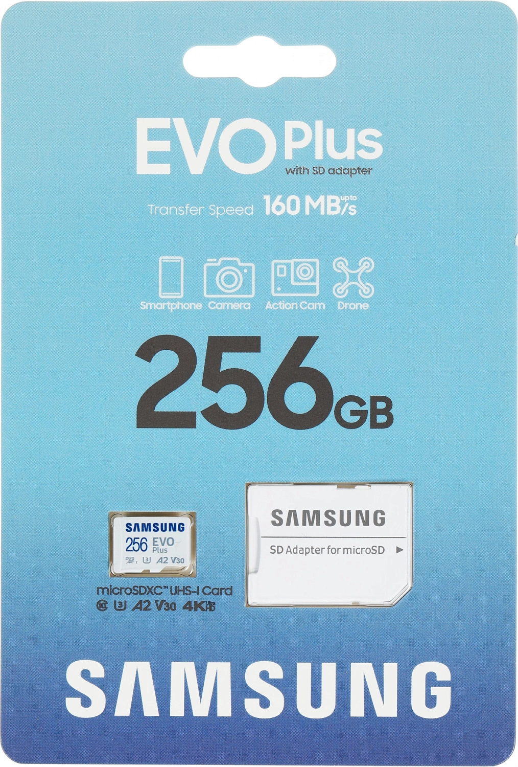 Флеш карта microSDXC 256GB Samsung MB-MC256SA EVO Plus + adapter