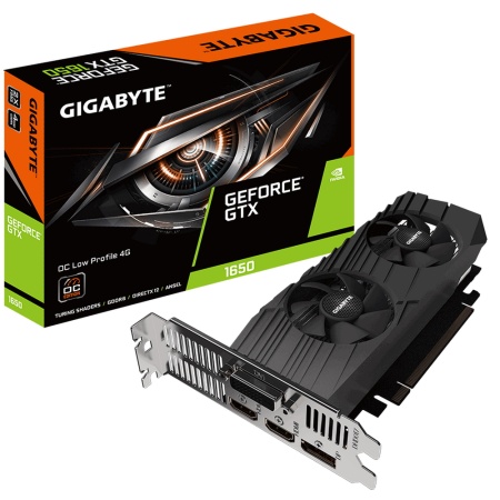 GTX1650 D6 OC Low Profile 4GB 128bit GDDR6 DVI DP HDMI GV-N1656OC-4GL RTL {20} (306700)