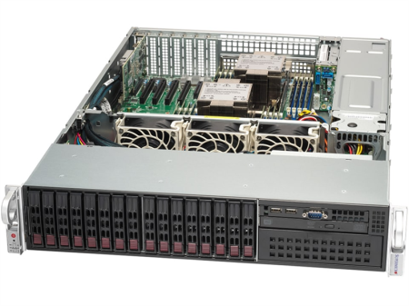 Серверная платформа Supermicro SuperServer 2U 221P-C9RT noCPU(2)4rd Gen Xeon Scalable/TDP 300W/no DIMM(16)/3908HW HDD(8)SFF+SATARAID HDD(8)SFF/2xM.2 NVMe 5xLP/2x10GbE/2x1200W