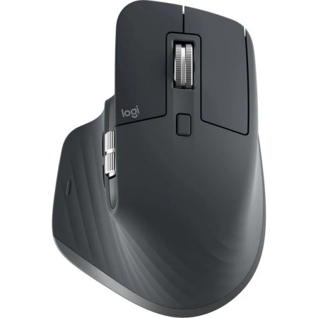 Мышь беспроводная Logitech MX Master 3 Graphite (910-005694) темно-серая, 200-4000 dpi, Bluetooth, 2.4 GHz/USB-ресивер (Logitech Unifying®), 7 кнопок, перезаряжаемая литий-полимерная батарея (500 мА·ч)