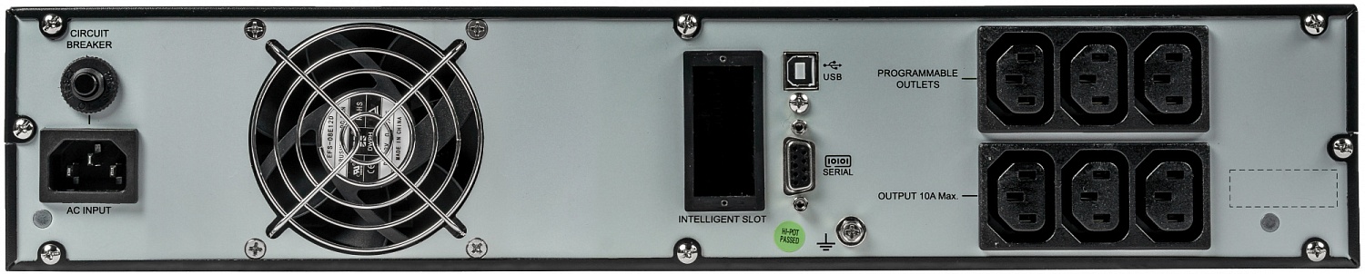 Источник бесперебойного питания Systeme Electric Smart-Save Online SRV, 2000VA/1800W, On-Line, Rack 2U(Tower convertible), LCD, Out: 6xC13, SNMP Intelligent Slot, USB, RS-232