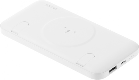 Мобильный аккумулятор Solove Solove W10 10000mAh QC3.0/PD3.0 3A беспров.зар. белый (W10 WHITE RUS)