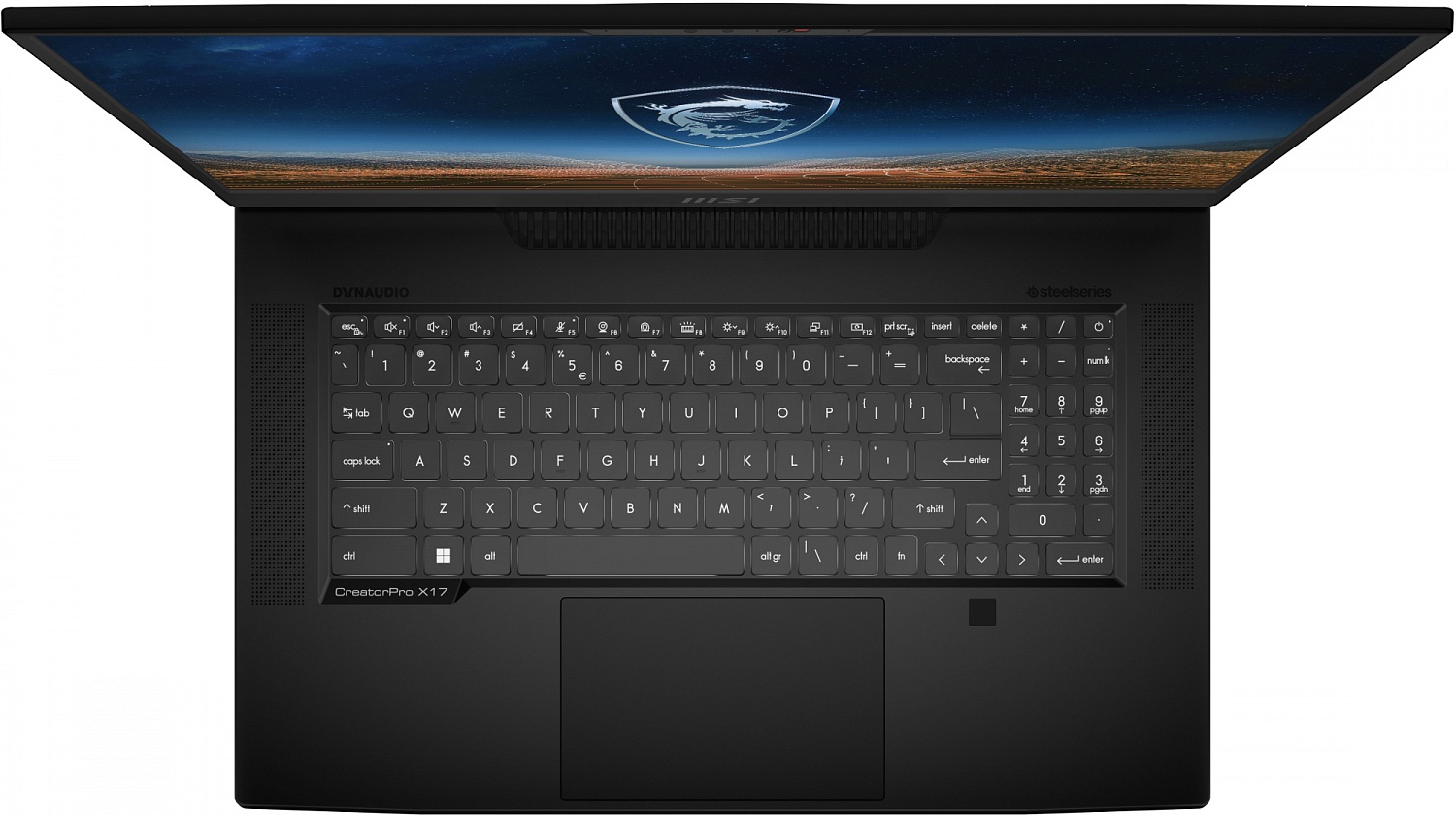 Ноутбук MSI CreatorPro X17 HX A13VKS-267RU Core i9 13980HX 32Gb SSD2Tb NVIDIA GeForce RTX 3500 ADA 12Gb 17.3" IPS UHD (3840x2160) Windows 11 Professional black WiFi BT Cam (9S7-17Q231-267)