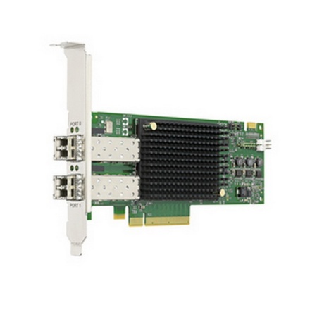 Emulex LPe32002-M2 Gen 6 (32GFC), 2-port, 32Gb/s, PCIe Gen3 x8, LC MMF 100m, трансиверы установлены {5} (011368) (011412)