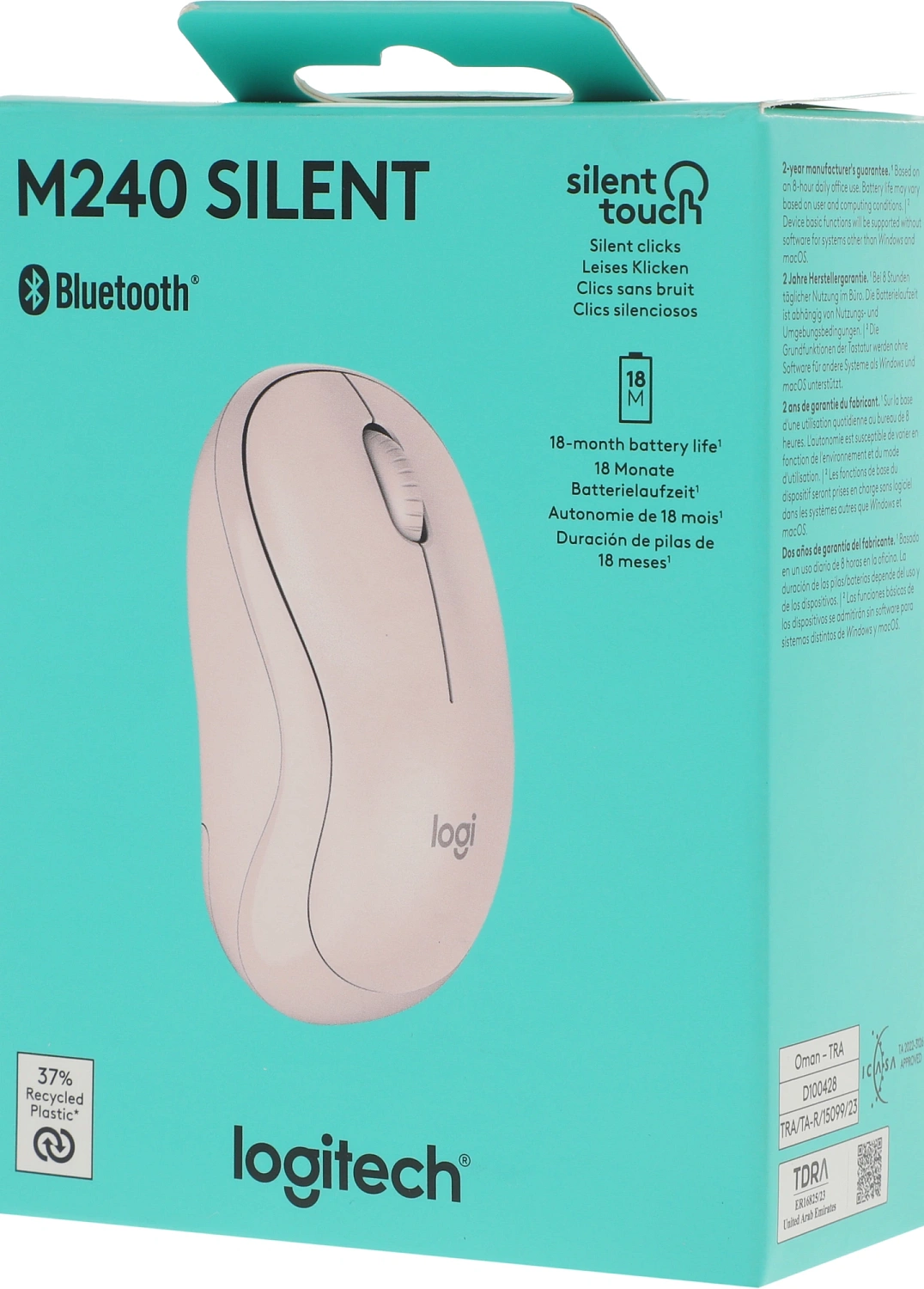 Мышь Logitech M240 Silent розовый оптическая (4000dpi) silent беспроводная BT для ноутбука (2but) Мышь Logitech M240 Silent розовый оптическая (4000dpi) silent беспроводная BT для ноутбука (2but)