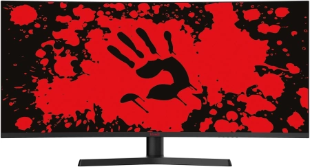 Монитор Bloody 34" MN340W черный VA LED 1ms 16:9 HDMI M/M матовая HAS Piv 300cd 178гр/178гр 2560x1440 180Hz FreeSync DP 2K USB 5.1кг