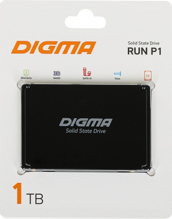 Накопитель SSD Digma SATA III 1Tb DGSR2001TP13T Run P1 2.5"