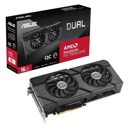 Видеокарта ASUS DUAL-RX7900GRE-O16G (90YV0J90-M0NA00)/RX7900GRE, HDMI*1, DP*3 ,16G, D6