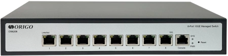 Коммутатор ORIGO OS6208/A1A Управляемый L2 коммутатор, 8x10GBase-T, консольный порт RJ-45, комплект для установки в 19" стойку