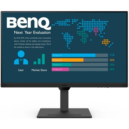 Монитор 31.5" BenQ BL3290QT Black (2560x1440, IPS, 60Hz, 20M:1, 350cd, 5ms, HDMI, DP; 3*USB 3.2; USB C*65W, Speakers, Height adj 110, Pivot, 99% sRGB, Flicker-free;Low Blue Light, 3Y)