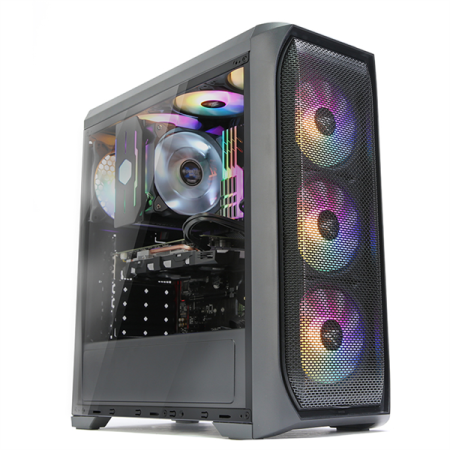 Корпус ZALMAN N5 MF, ATX, BLACK, WINDOW, 2xCombo (3.5” or 2.5”), 4x2.5", 2xUSB2.0, 1xUSB3.0, FRONT 3x120mm RGB, REAR 1x120mm RGB (существенное повреждение коробки)