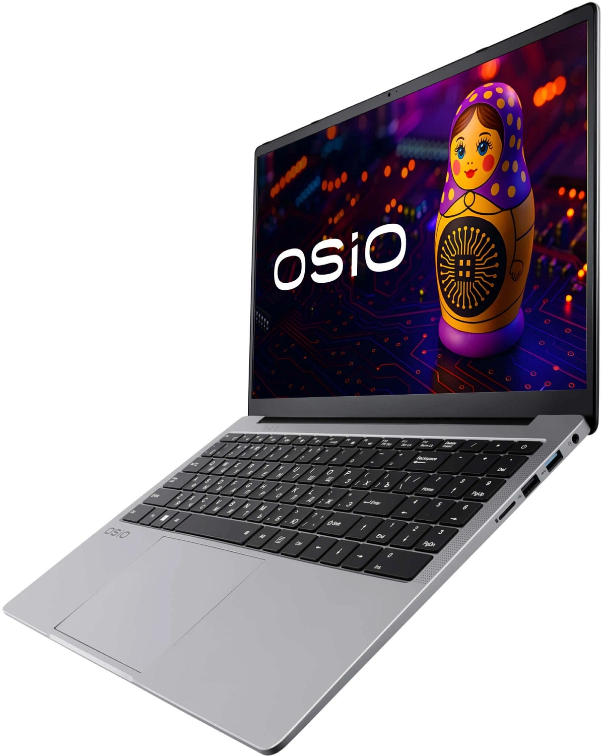 Ноутбук Osio FocusLine F150a-026 Ryzen 5 5560U 16Gb SSD512Gb Intel UHD Graphics 15" IPS FHD (1920x1080) Windows 11 Home grey WiFi BT Cam 6000mAh