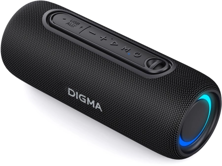 Колонка порт. Digma D-PS1524 черный 20W 2.0 BT 10м 2000mAh (PS1524B)
