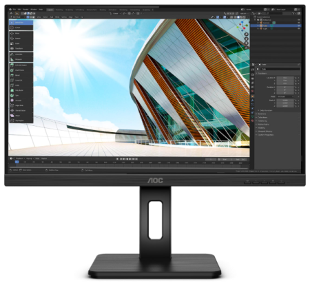 Монитор 23,8" AOC 24P2Q 1920x1080, LED, 16:9, IPS, 250cd, 1000:1, 50M:1, 4ms, 178/178, D-Sub, DVI, HDMI, DP, 4*USB3.2, 75Hz, Speakers, HAS, Pivot, Tilt, Swivel, Внут, VESA, (существенное повреждение коробки)