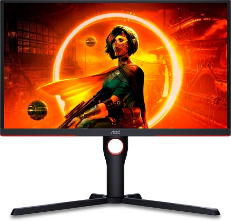 Монитор AOC 24.5" Gaming 25G3ZM черный/красный VA LED 0.5ms 16:9 HDMI матовая HAS Piv 300cd 178гр/178гр 1920x1080 240Hz DP FHD 4.24кг