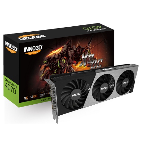 Видеокарта INNO3D RTX 4070 X3 OC//RTX4070, HDMI, DP*3, 12G,D6X