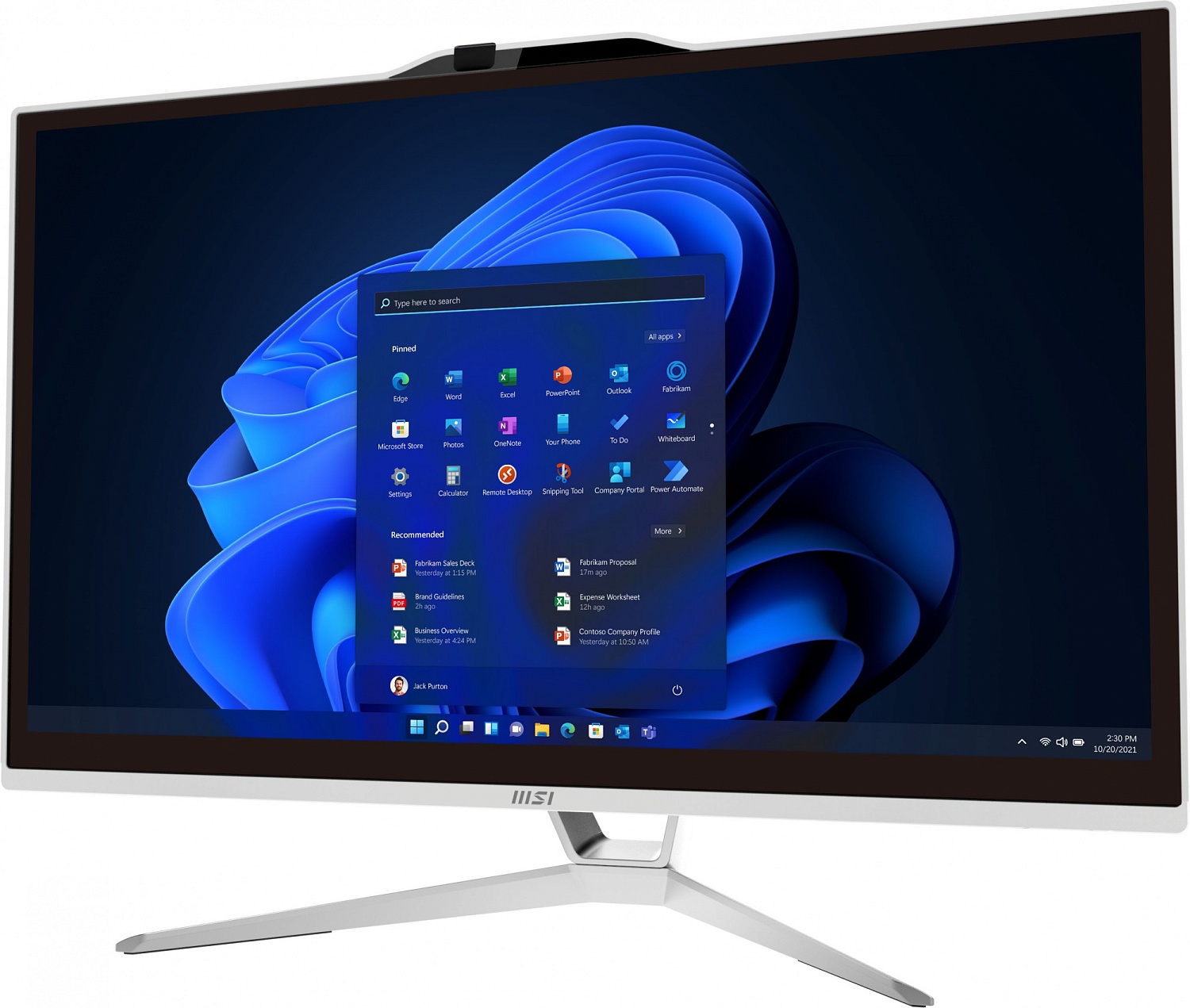 Моноблок MSI Pro AP222T 13M-082RU 21.5" Full HD Touch i5 13400 (2.5) 16Gb SSD512Gb UHDG 730 CR Windows 11 Professional 2xGbitEth WiFi BT 120W клавиатура мышь Cam белый 1920x1080