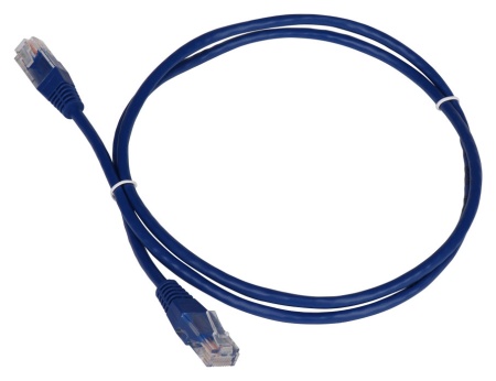 Патч-корд Lanmaster TWT-45-45-0.5-BL UTP RJ-45 вил.-вилка RJ-45 кат.5E 0.5м синий ПВХ (уп.:1шт)