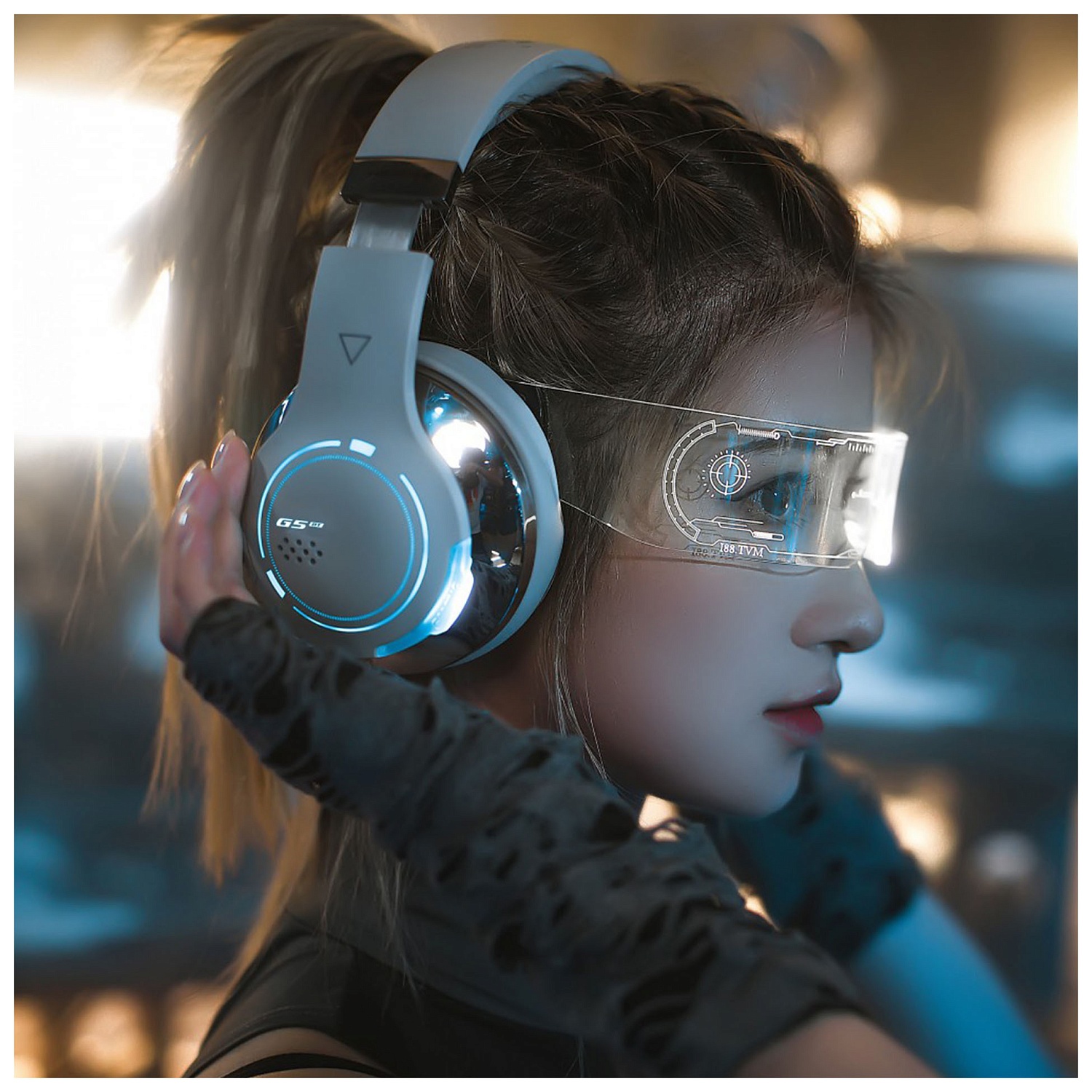 Наушники с микрофоном Edifier G5BT серый мониторные BT оголовье