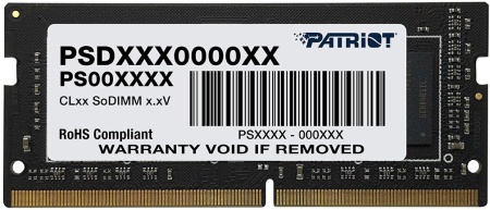 Память DDR4 8Gb 3200MHz Patriot PSD48G320081S Signature RTL PC4-25600 CL22 SO-DIMM 260-pin 1.2В single rank Ret