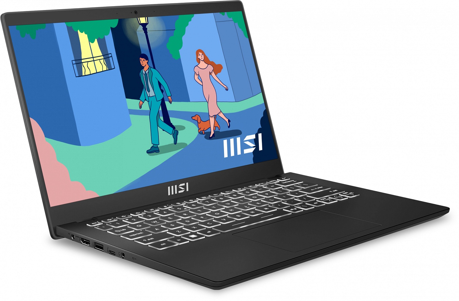 Ноутбук MSI Modern 14 C5M-012RU Ryzen 5 5625U 16Gb SSD512Gb AMD Radeon 14" IPS FHD (1920x1080) Windows 11 Home black WiFi BT Cam (9S7-14JK12-012)