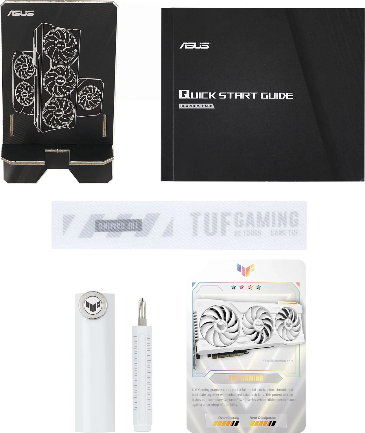 Видеокарта Asus PCI-E 4.0 TUF-RTX4070TIS-16G-BTF-WHITE NVIDIA GeForce RTX 4070TI Super 16Gb 256bit GDDR6X 2610/21000 HDMIx2 DPx3 HDCP Ret