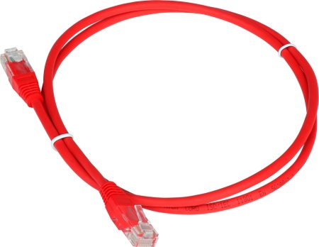 Патч-корд Lanmaster TWT-45-45-1.0-RD UTP RJ-45 вил.-вилка RJ-45 кат.5E 1м красный ПВХ (уп.:1шт)