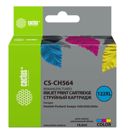 Картридж струйный Cactus CS-CH564 №122XL многоцветный (18мл) для HP DJ 1050/2050/2050s