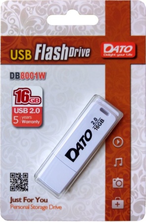 Флеш Диск Dato 16Gb DB8001 DB8001W-16G USB2.0 белый